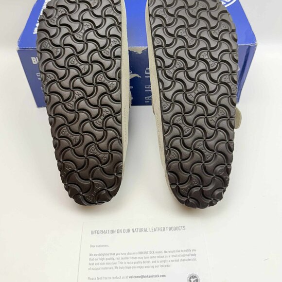 Birkenstock Boston Suede Soft Footbed Slip-Ons Clog Taupe Narrow fit - Picture 4 of 8